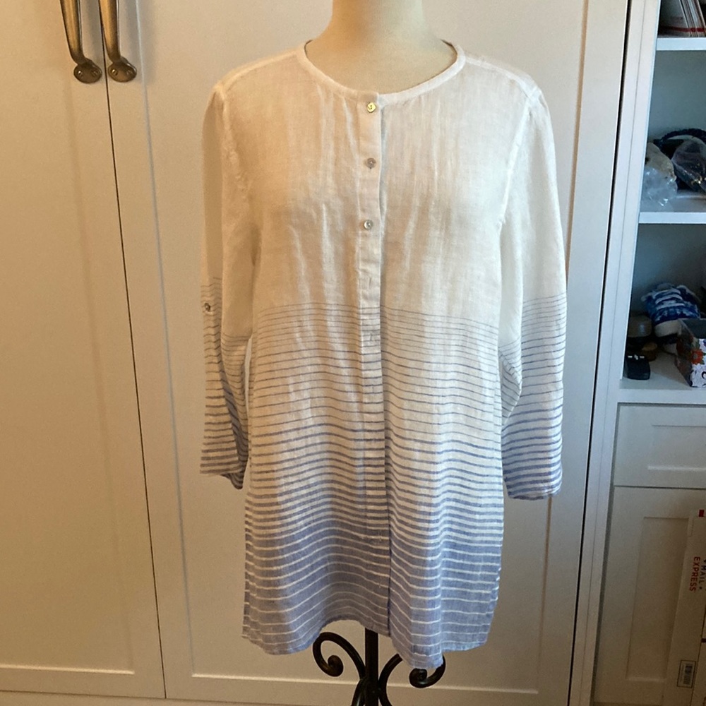 Saint Tropez West linen button down shirt